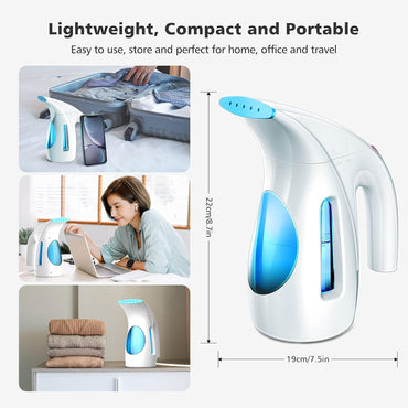 Steamer for Clothes, Portable Handheld Design, 240Ml Big Capacity, 700W, Strong Penetrating Steam, Removes Wrinkle, for Home, Office(Only for 120V) (Blue)