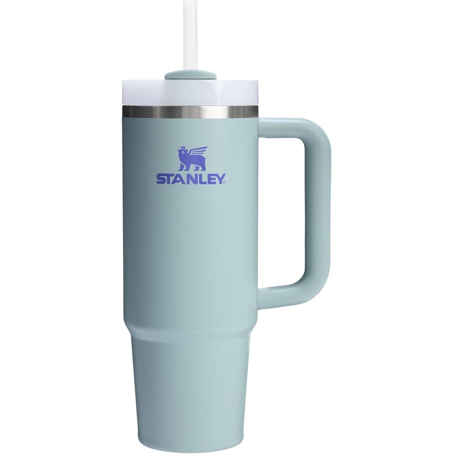 Quencher H2.0 Tumbler with Handle and Straw 30 Oz | Flowstate 3-Position Lid | Cup Holder Compatible for Travel | Insulated Stainless Steel Cup | Bpa-Free | Exclusive Blue Cactus