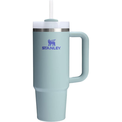 Quencher H2.0 Tumbler with Handle and Straw 30 Oz | Flowstate 3-Position Lid | Cup Holder Compatible for Travel | Insulated Stainless Steel Cup | Bpa-Free | Exclusive Blue Cactus
