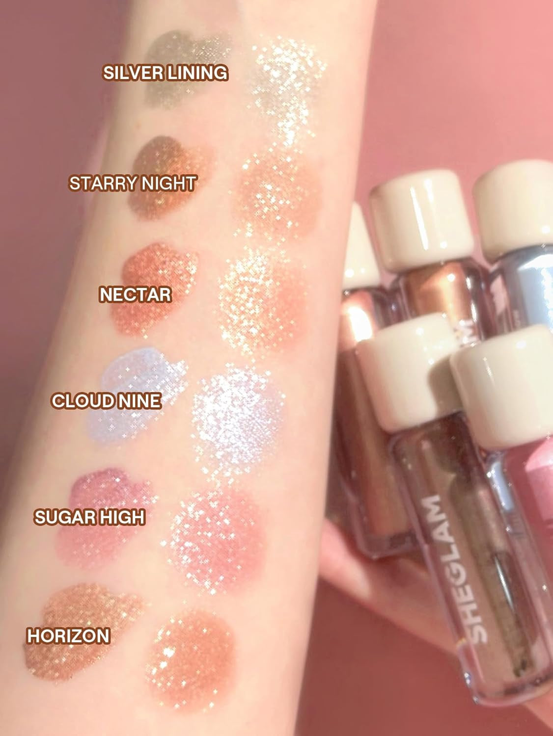 Tinte de ojos líquido larga duración | 16 horas | Sombra de ojos líquida brillante | Color de alto impacto | Color: Horizon