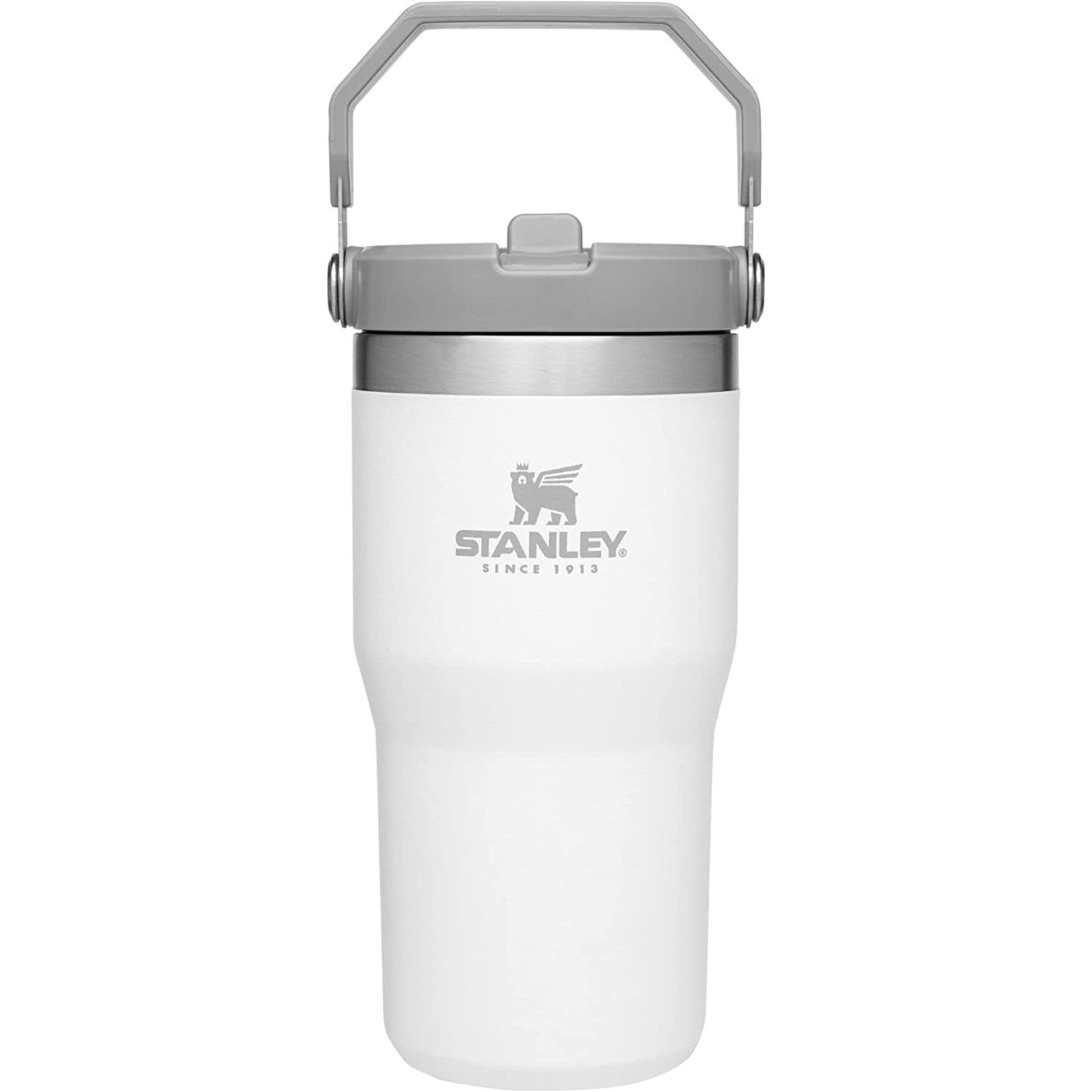 Iceflow Stainless Steel Tumbler with Straw - Vacuum Insulated Water Bottle for Home, Office or Car - Reusable Cup with Straw Leak Resistant Flip - Cold for 12 Hours or Iced for 2 Days (Polar)