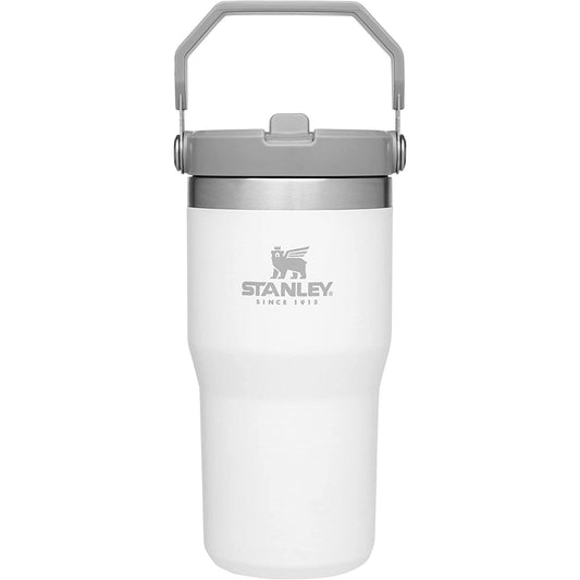Iceflow Stainless Steel Tumbler with Straw - Vacuum Insulated Water Bottle for Home, Office or Car - Reusable Cup with Straw Leak Resistant Flip - Cold for 12 Hours or Iced for 2 Days (Polar)