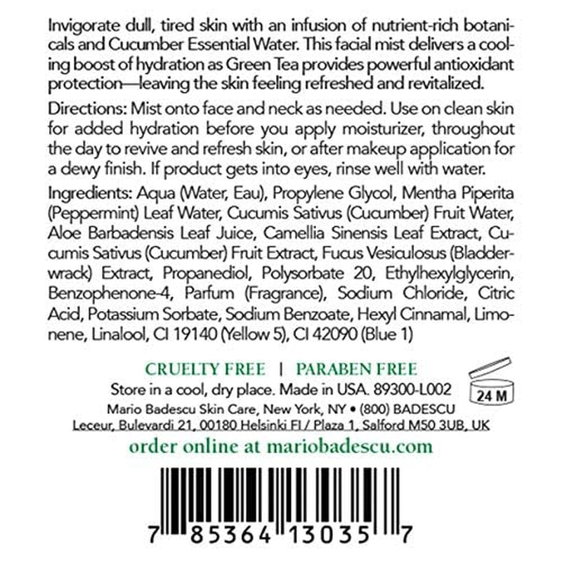 Bruma Facial con Aloe, Hierbas & Agua de Rosas | Hidrata, Reaviva el Brillo y Ayuda a Clarificar | Apta para Todo Tipo de Piel | Vegana, Oil-Free