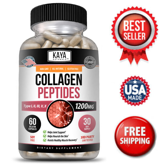 Kaya Collagen Peptides + Ácido Hialurónico – 1200 mg | Cápsulas