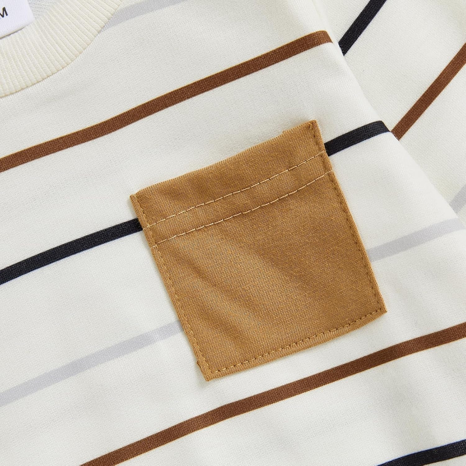 Conjunto de 2 piezas de ropa para bebé y niño, sudadera con cuello redondo con letras y pantalones casuales de otoño e invierno