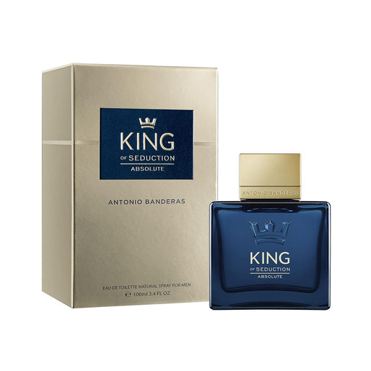 Antonio Banderas King of Seduction Absolute Eau de Toilette Hombre | Perfume Masculino Fresco, Elegante y Seductor – 3.4 oz / 100 ml