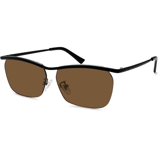Trendy Rectangle Cat Eye Semi-Rimless Sunglasses Womens, Retro Fashion Vintage Shades UV400 Protection SJ1253