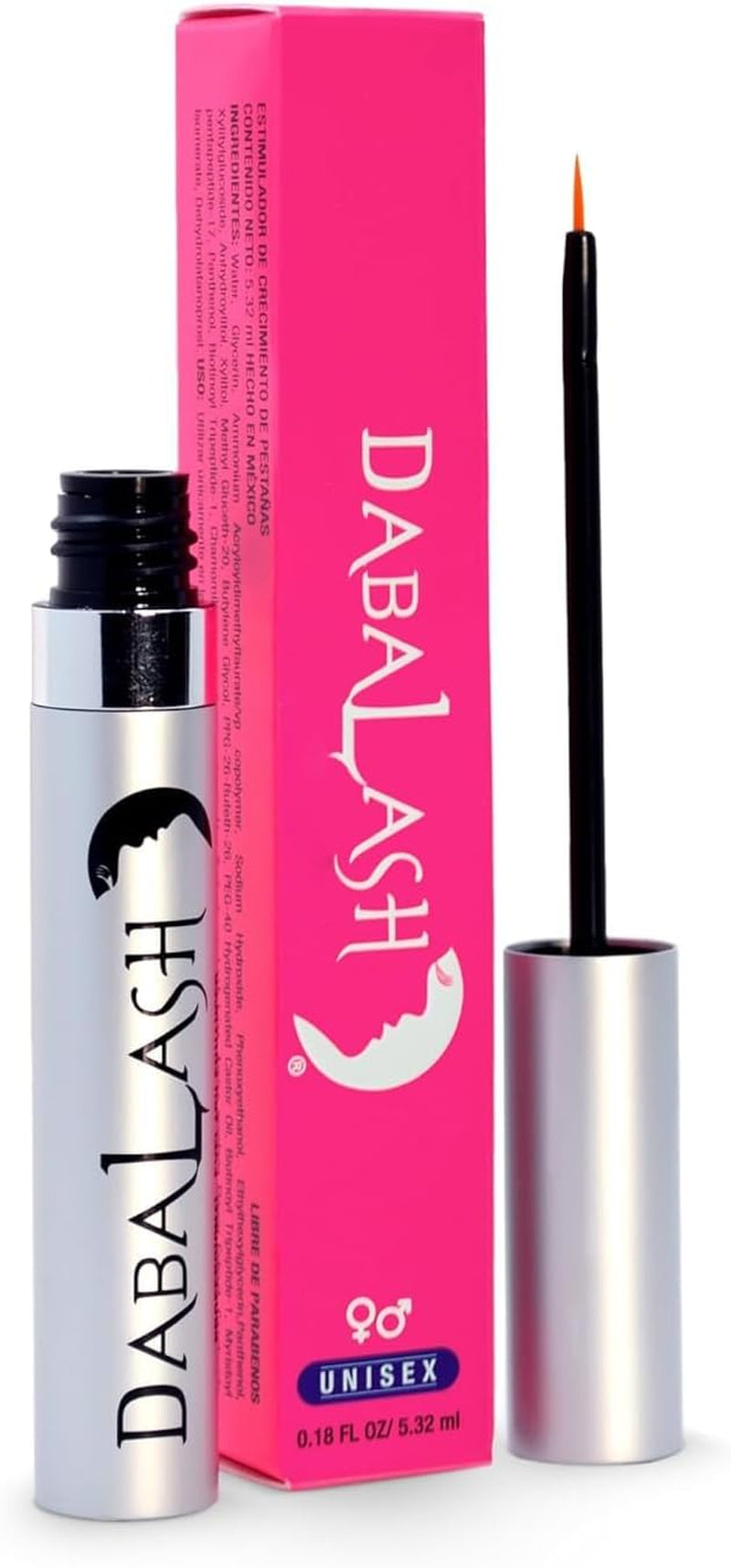 DABALASH | Suero Profesional para Pestañas y Cejas – Apariencia de vello más largo, lleno y fuerte | Aceite de Ricino + Pantenol + Aloe | Rinde ~6 meses