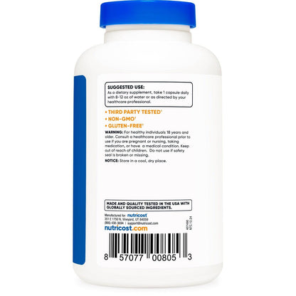 Nutricost Magnesio Oxido 375 mg – 240 Cápsulas