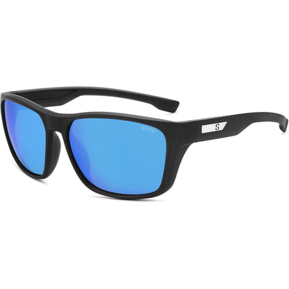 Lentes de Sol Cuadrados Polarizados Unisex, Marco TR90 Ultraliviano, Protección UV400 para Hombres y Mujeres