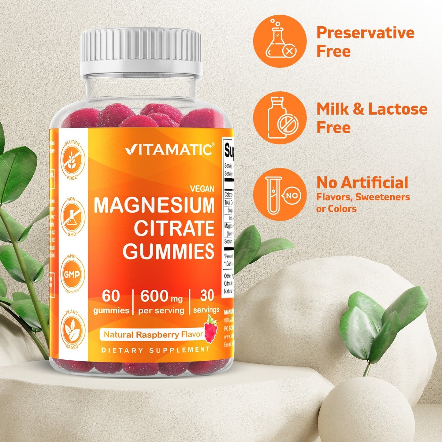 Pack x2 Vitamatic Magnesio Citrato en Gomitas Veganas – 600 mg por Porción