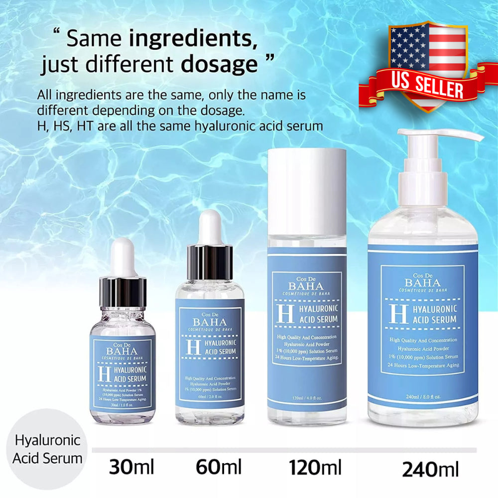 Sérum de Ácido Hialurónico 1% | Hidratación Profunda y Antiedad | 60 ml | Cos De Baha