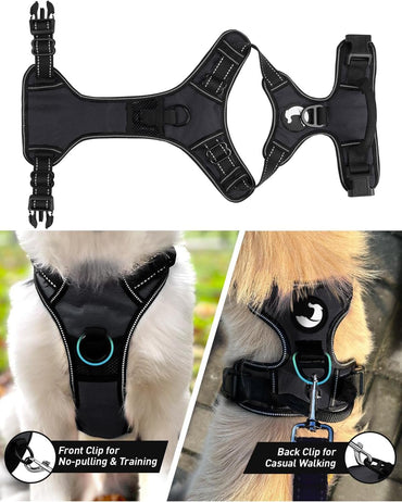 Arnés para perro | Tamaño mediano | Chaleco reflectante para mascotas con clip frontal