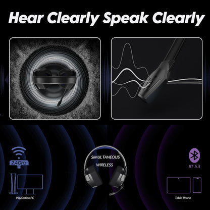 NUBWO G06 – Auriculares Gamer Inalámbricos Dual con Micrófono, Batería de Larga Duración y Sonido Preciso