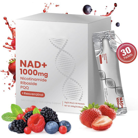 NR1000 – Suplemento Bebible con Sabor Berry | Antienvejecimiento, Energía y Enfoque Mental (30 sobres)
