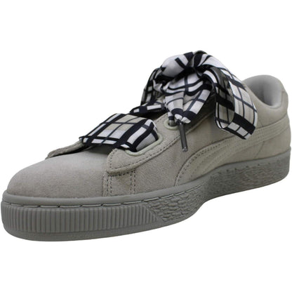 Women'S Suede Heart Plaid Wn Sneaker, Gray Violet-Metallic Beige, 9.5 M US
