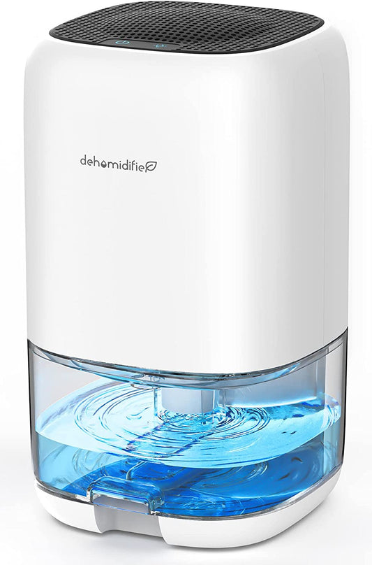 Deshumidificador Portátil 35 oz (1000 ml) | Silencioso con Apagado Automático, Tanque Transparente y Luz LED de 7 Colores | Ideal para Dormitorio, Baño, RV y Armario (Hasta 26 m² / 280 ft²)