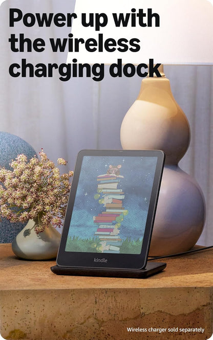 Amazon Kindle Colorsoft Signature Edition 32GB (Newest Model) – with Color Display, Auto-Adjusting Front Light, Wireless Charging, and Long Battery Life - Metallic Black