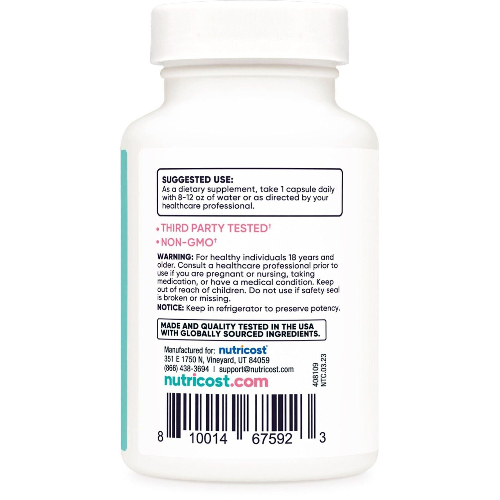 Nutricost Probiotic Complex para Mujeres | 60 Mil Millones de UFC – 60 Cápsulas