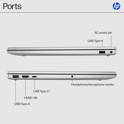 Notebook HP 15,6” Touchscreen, AMD Ryzen 3 7320U, 8GB RAM, 256GB SSD, Radeon Graphics, Windows 11 Home, Color Silver