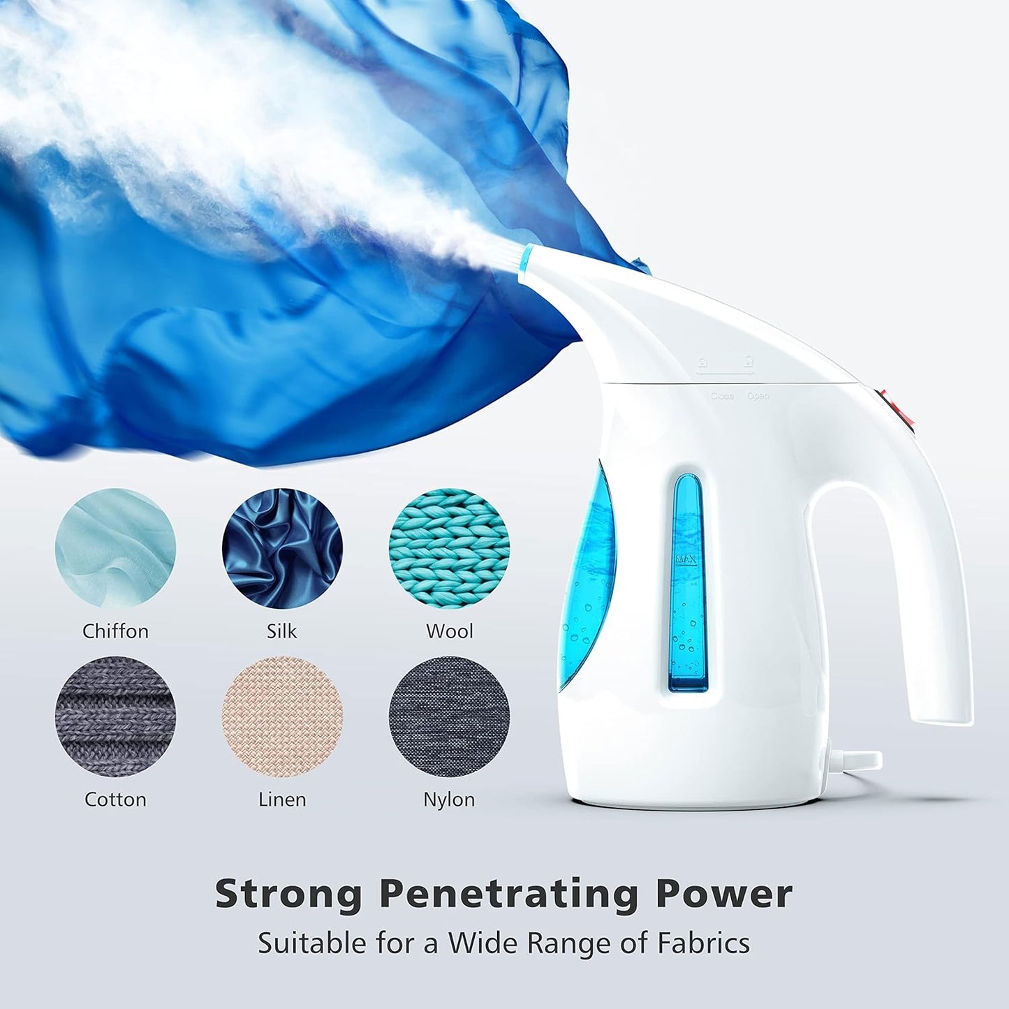 Steamer for Clothes, Portable Handheld Design, 240Ml Big Capacity, 700W, Strong Penetrating Steam, Removes Wrinkle, for Home, Office(Only for 120V) (Blue)