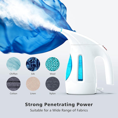 Steamer for Clothes, Portable Handheld Design, 240Ml Big Capacity, 700W, Strong Penetrating Steam, Removes Wrinkle, for Home, Office(Only for 120V) (Blue)