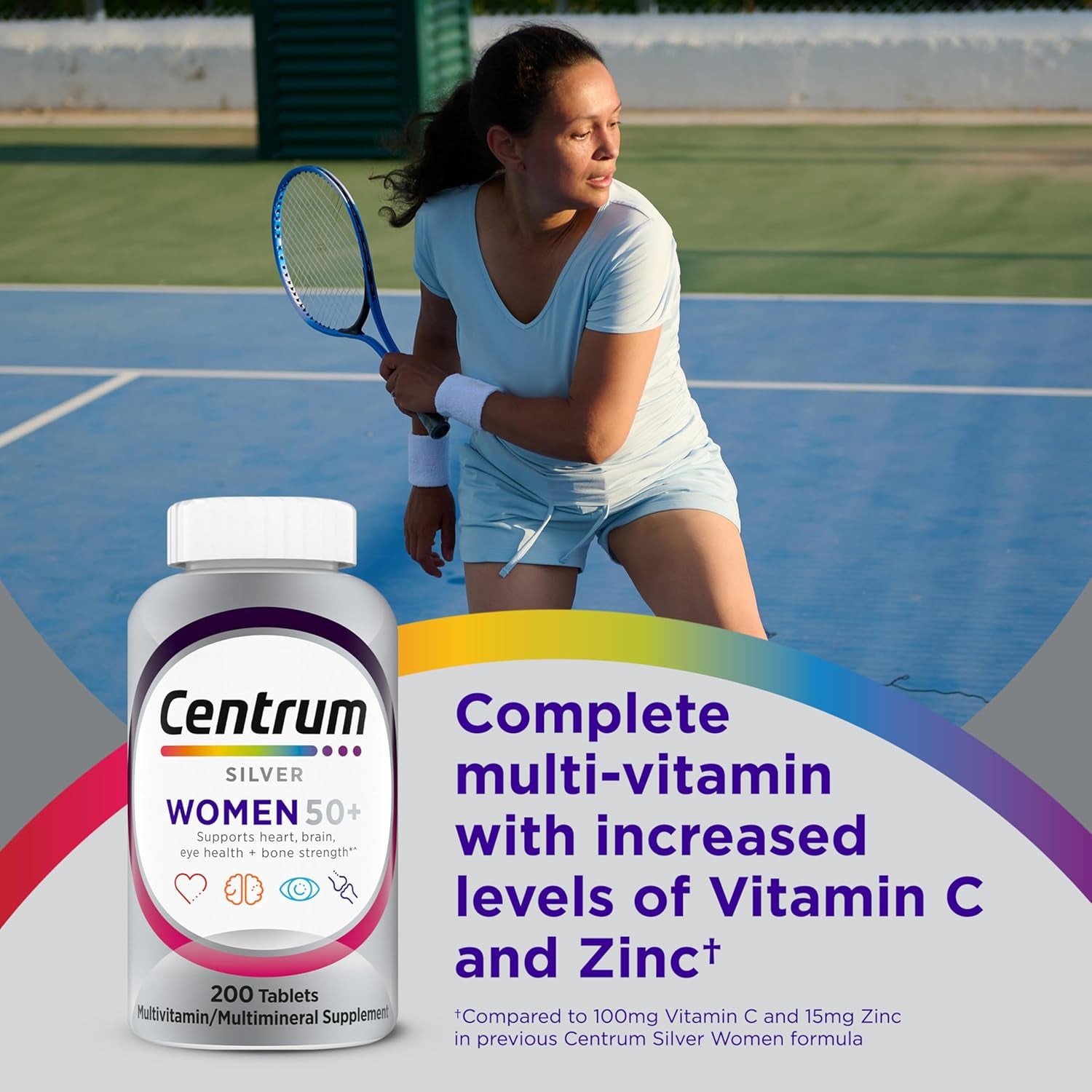 Centrum Silver Mujer 50+ Multivitamínico/Multiminerales – 200 Comprimidos
