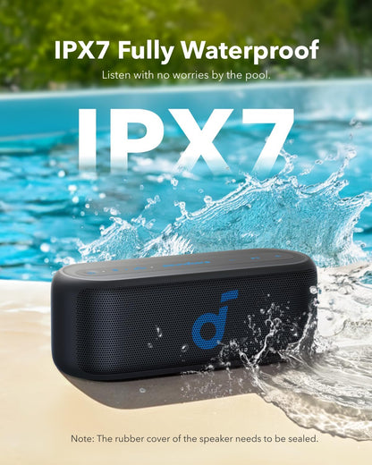 Soundcore Select 2S – Bocina Bluetooth Portátil (20W), BassUp, 16 h de batería, IPX7, Emparejamiento Estéreo, Bluetooth 5.3 – Ideal para casa, ducha y exteriores
