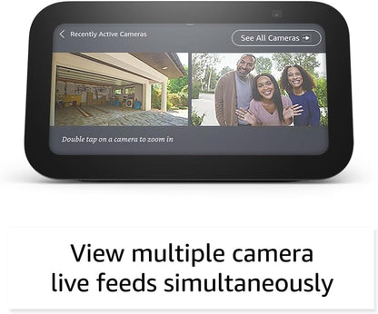 Echo Show 5 (Último modelo) – Pantalla inteligente 5.5", graves 2X y voz más nítida, con Alexa – Color Charcoal