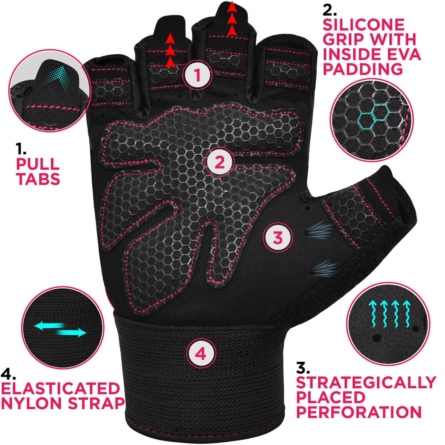 RDXGuantes de Levantamiento de Pesas RDX - Weight Lifting