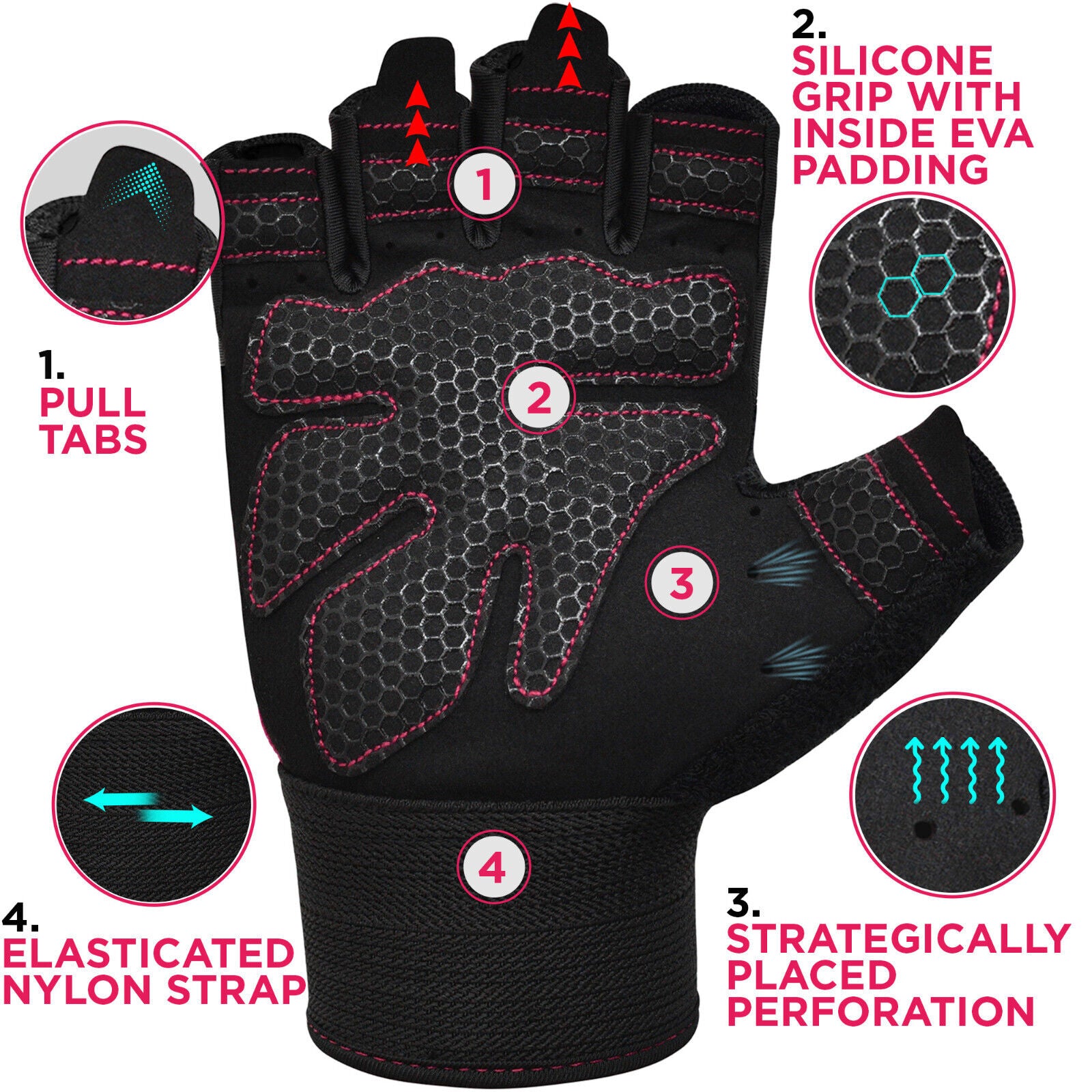 RDXGuantes de Levantamiento de Pesas RDX - Weight Lifting