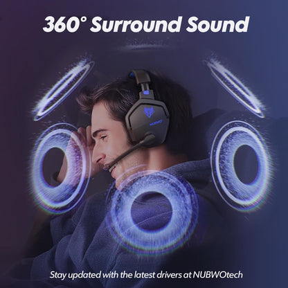 NUBWO G06 – Auriculares Gamer Inalámbricos Dual con Micrófono, Batería de Larga Duración y Sonido Preciso