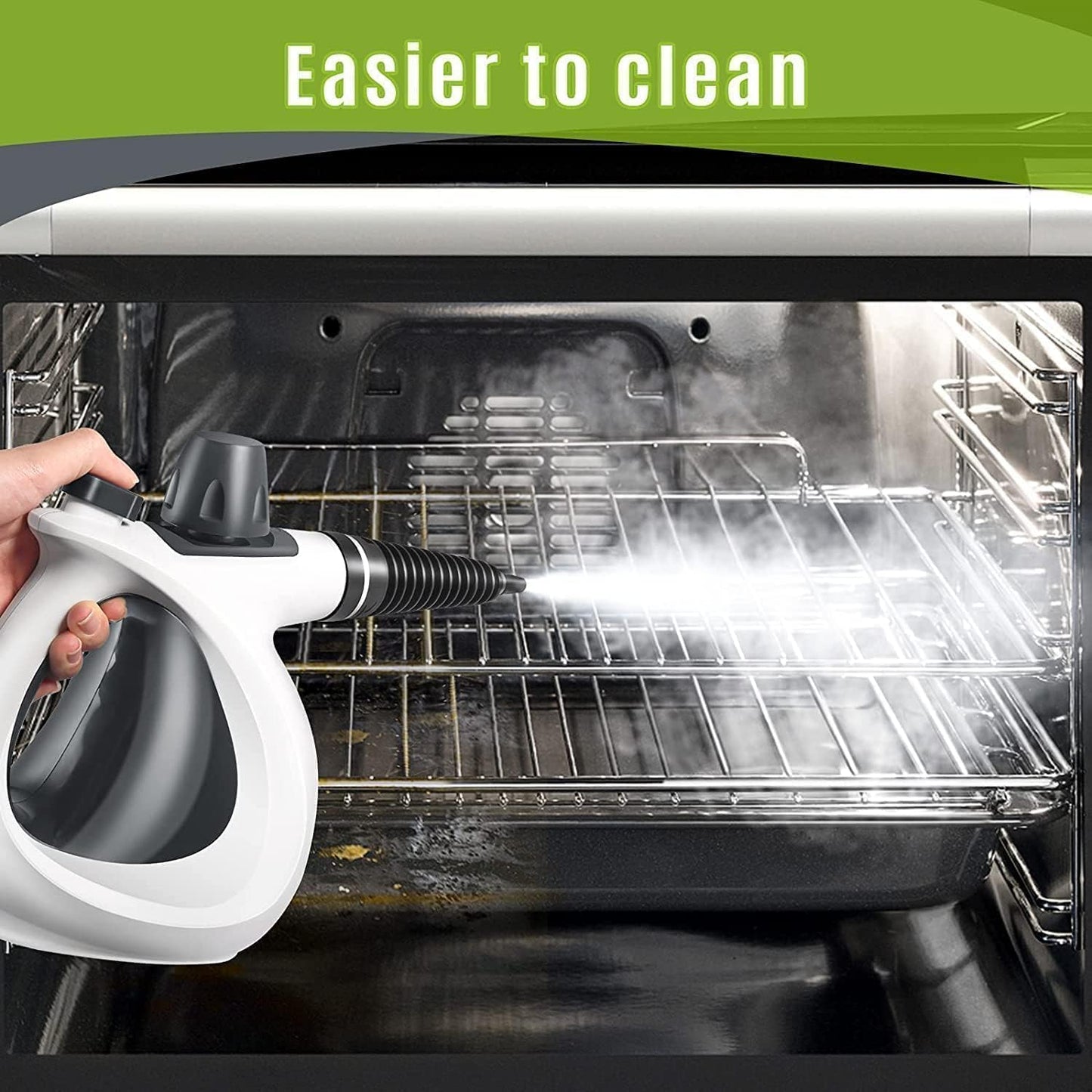 Limpiador a Vapor Portátil y Presurizado Multiusos para el Hogar – Con 12 Accesorios Incluidos