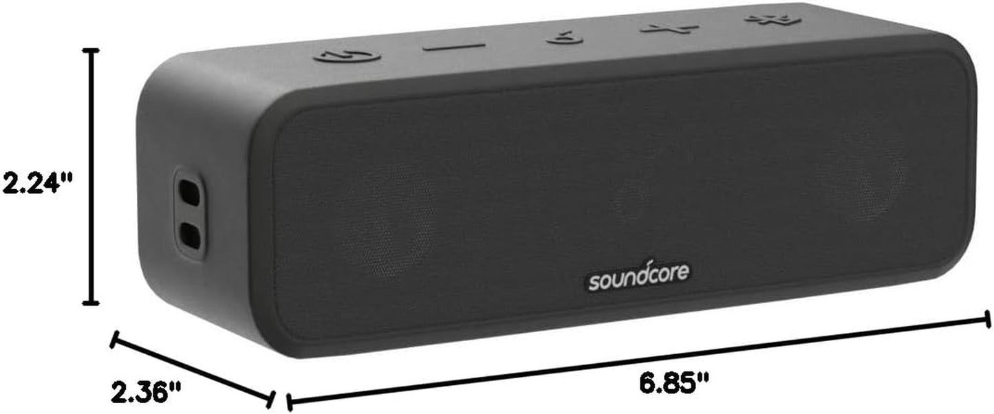 Soundcore 3 – Bocina Bluetooth Portátil (16 W), IPX7, 24 h de Batería, Drivers de Titanio, BassUp™, PartyCast, Ecualizador en App – Para casa, ducha, exterior y playa