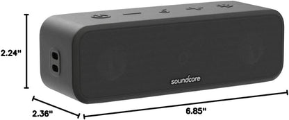 Soundcore 3 – Bocina Bluetooth Portátil (16 W), IPX7, 24 h de Batería, Drivers de Titanio, BassUp™, PartyCast, Ecualizador en App – Para casa, ducha, exterior y playa
