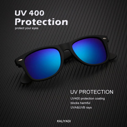 KALIYADI - Lentes de sol polarizados unisex, acabado mate, lentes de espejo de color, bloqueo ultravioleta, paquete de 3 unidades