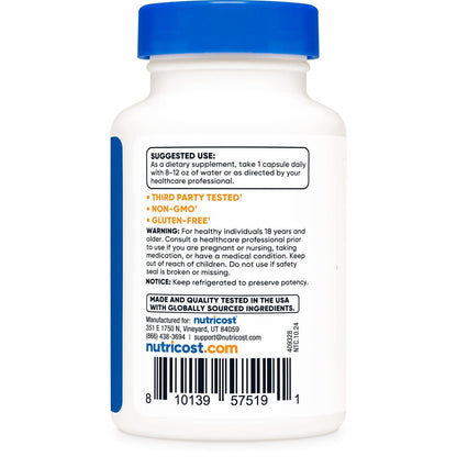 Nutricost Probiotic Complex | 40 Mil Millones de UFC – 60 Cápsulas