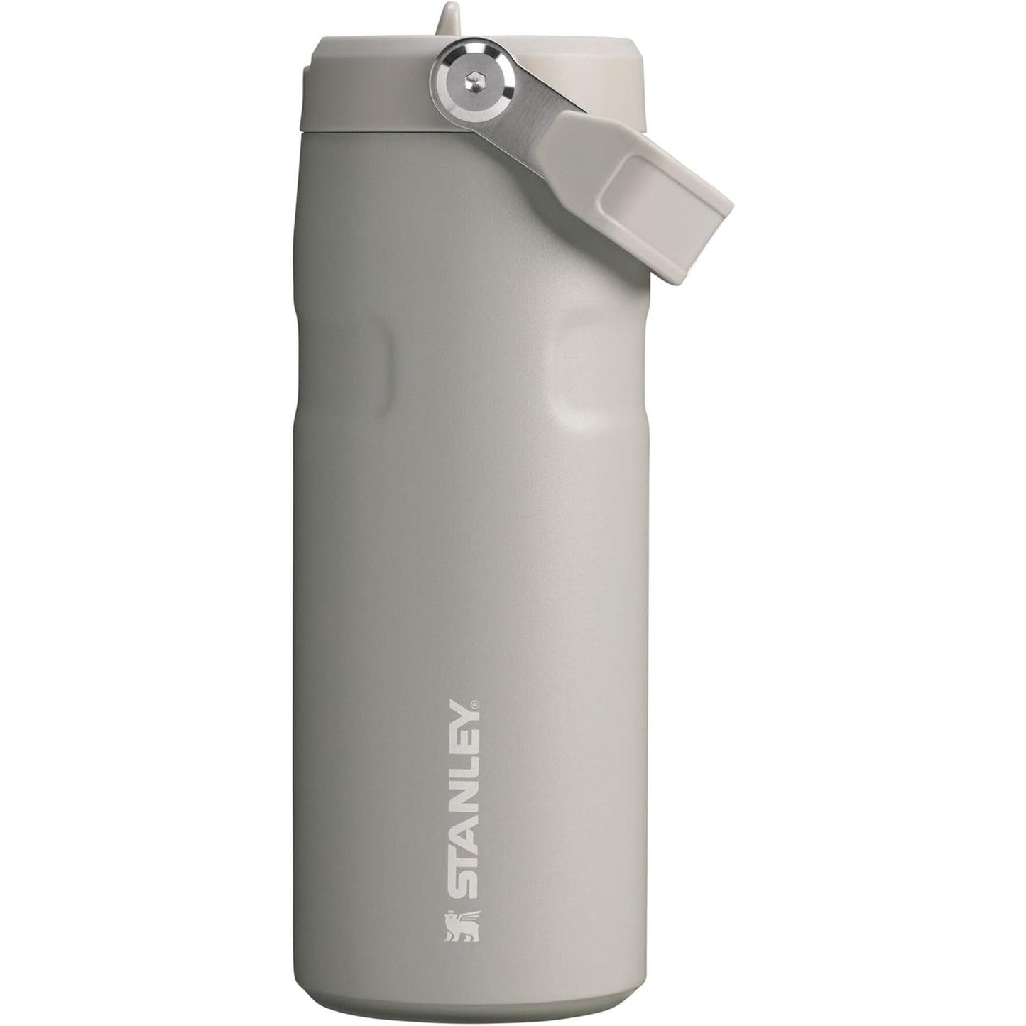 Iceflow Flip Straw 2.0 Water Bottle 16 OZ | Built-In Straw with Larger Opening | Lightweight & Leak-Resistant | Insulated Stainless Steel | Bpa-Free | Ash