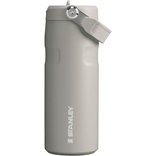 Iceflow Flip Straw 2.0 Water Bottle 16 OZ | Built-In Straw with Larger Opening | Lightweight & Leak-Resistant | Insulated Stainless Steel | Bpa-Free | Ash