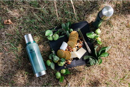 Classic Legendary Vacuum Bottle 1.0 Qt | Wide Mouth with Leakproof Cup Lid | Keep Drinks Hot or Cold | Packable for Travel | Insulated Stainless Steel Thermos | Bpa-Free | Hammertone Green
