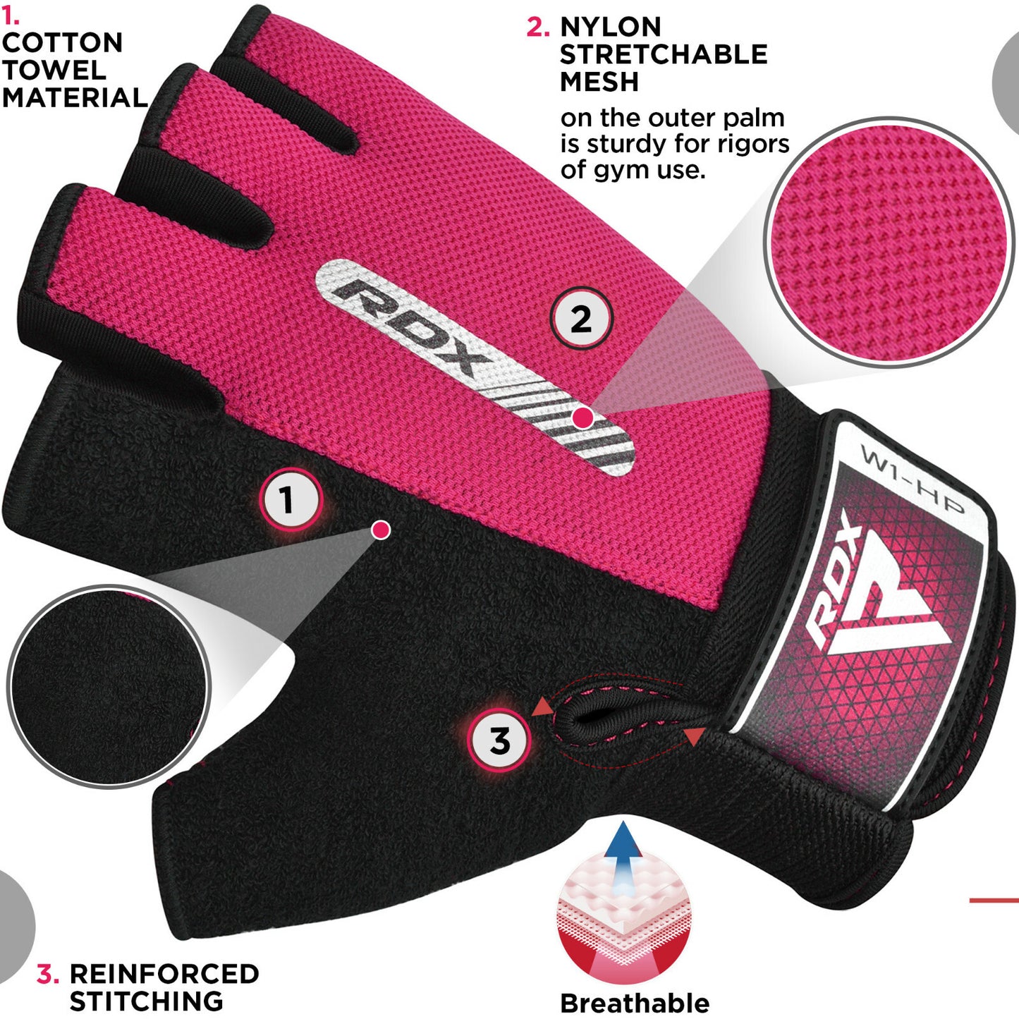RDXGuantes de Levantamiento de Pesas RDX - Weight Lifting