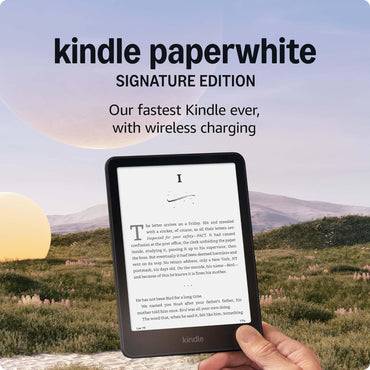 All-New  Kindle Paperwhite Signature Edition (32 GB) – Our Fastest Kindle with Auto-Adjusting Front Light, Wireless Charging, and Weeks of Battery Life – Metallic Black