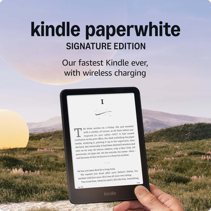 All-New  Kindle Paperwhite Signature Edition (32 GB) – Our Fastest Kindle with Auto-Adjusting Front Light, Wireless Charging, and Weeks of Battery Life – Metallic Black