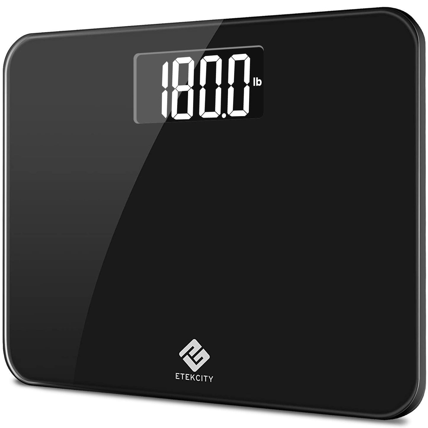 Báscula Digital de Baño – Plataforma Extra Ancha, Capacidad 200 kg/440 lb, Pantalla LCD Iluminada, Precisa y Segura, Vidrio Templado Reforzado con Cinta Métrica Incluida