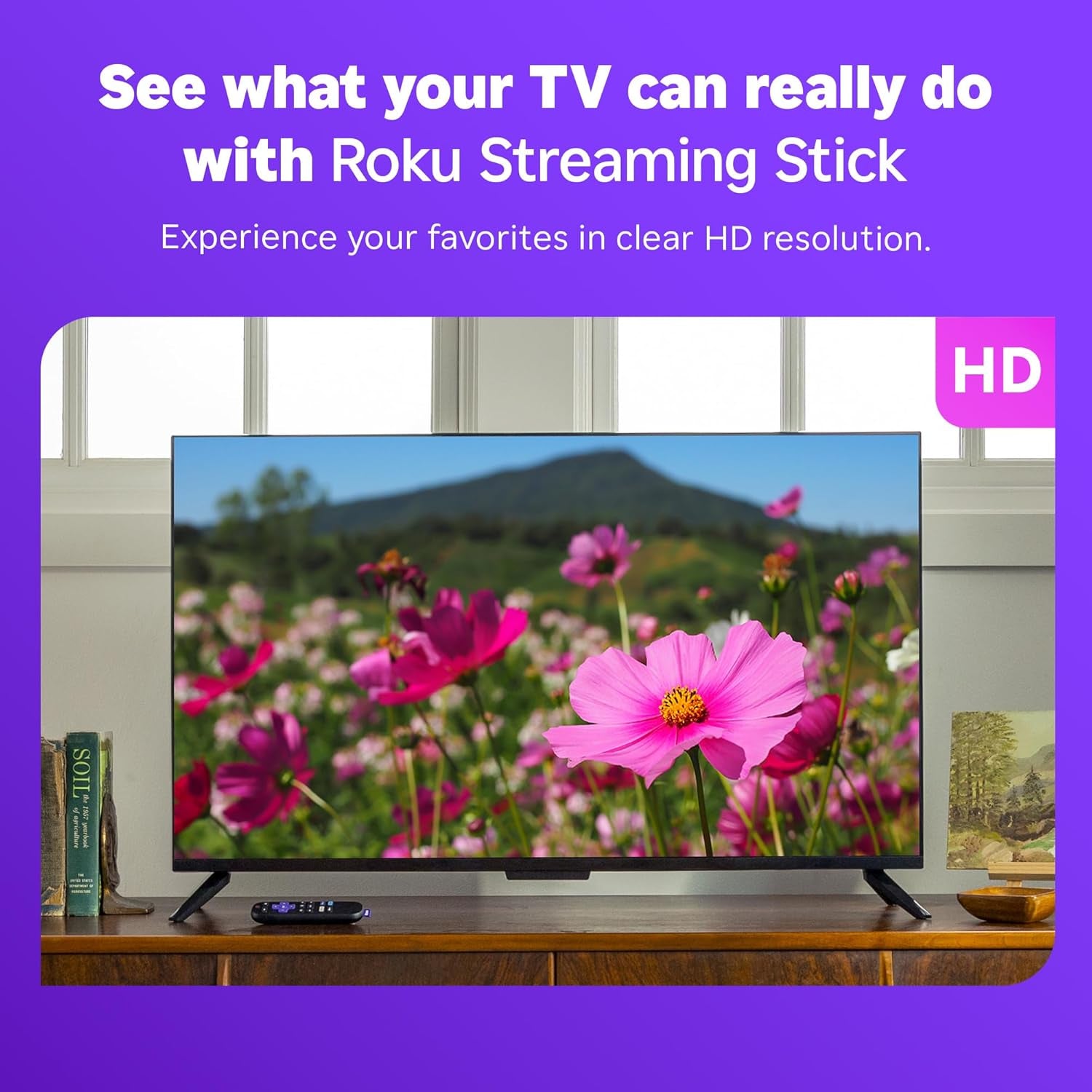 Roku Streaming Stick HD 2025 | Streaming en HD con Control por Voz | +500 Canales Gratis y Apps como Netflix, Disney+ y más