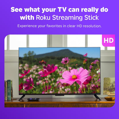 Roku Streaming Stick HD 2025 | Streaming en HD con Control por Voz | +500 Canales Gratis y Apps como Netflix, Disney+ y más