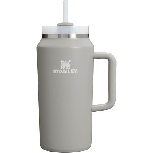 Quencher H2.0 Tumbler with Handle & Straw 64 Oz | Flowstate 3-Position Lid | Large Capacity for Travel & Sports | Insulated Stainless Steel Cup | Bpa-Free | Ash