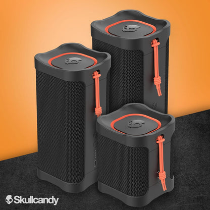 Skullcandy Terrain – Bocina Bluetooth portátil | IPX7 impermeable, radiadores pasivos duales, 14 h de batería, correa de muñeca de nailon, True Wireless Stereo