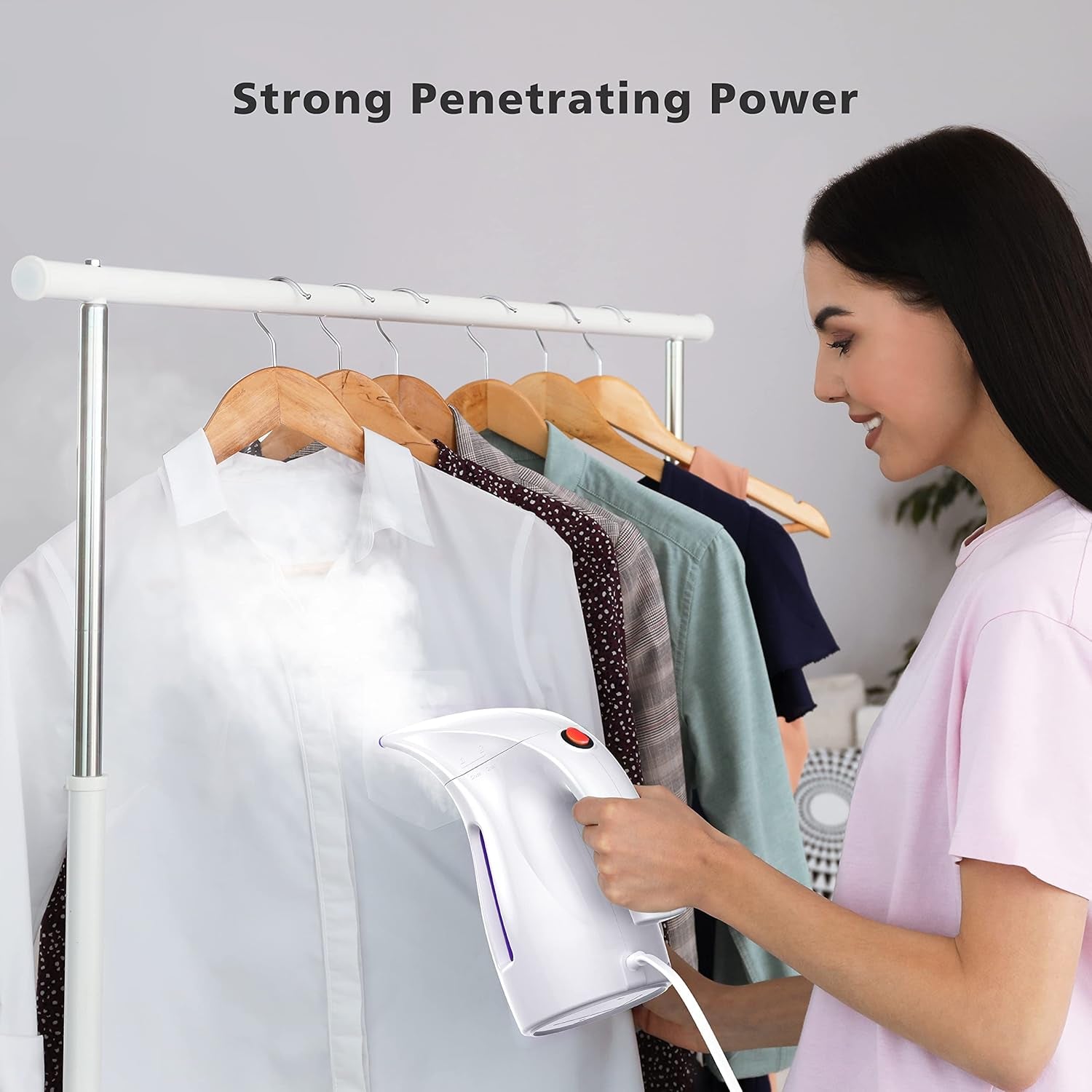 Steamer for Clothes, Portable Handheld Design, 240Ml Big Capacity, 700W, Strong Penetrating Steam, Removes Wrinkle, for Home, Office and Travel(Only for 120V)