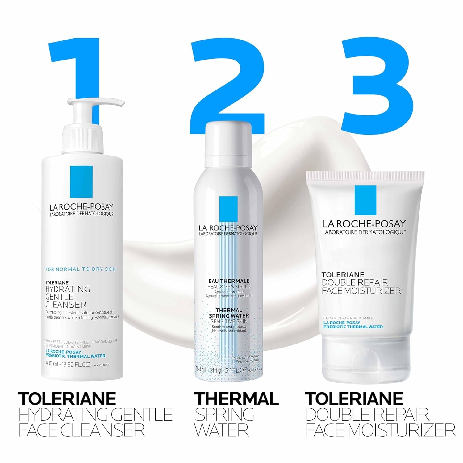 La Roche-Posay Toleriane Double Repair | Crema Hidratante Facial con Ceramida-3 & Niacinamida | Confort Inmediato & Hidratación Prolongada | Todo Tipo de Piel | Sin Fragancia